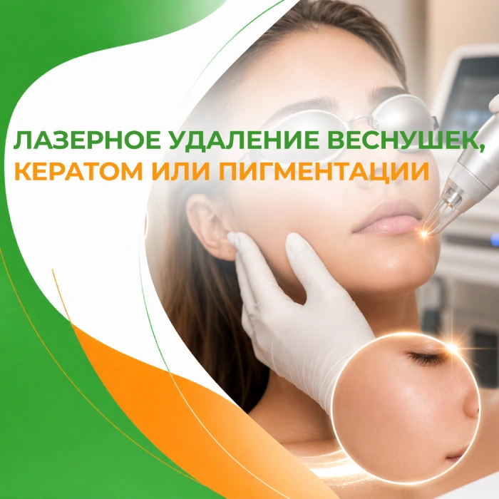 Лазерное удаление веснушек в медицинской клинике ПерсонаМед Ухта